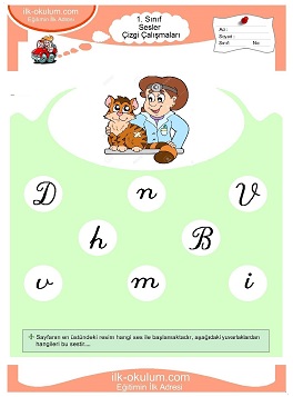 Çocuklar İçin V Sesi Çalışma Sayfaları 